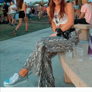 Snake print pants